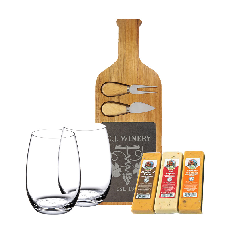 Modern Wine & Cheese Board Gift Sets, Design: N9 - Everything Etched